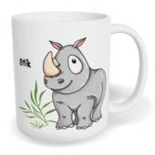 Hrnek klasický malý s vlastním potiskem - Nosorožec
