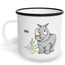 Hrnek plecháček s potiskem na míru - Nosorožec