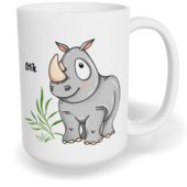Hrnek klasický velký s vlastním potiskem - Nosorožec