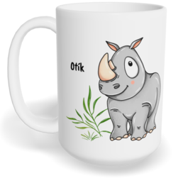 Hrnek klasický velký s vlastním potiskem - Nosorožec