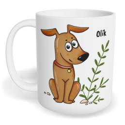 Hrnek klasický malý s vlastním potiskem - Pes