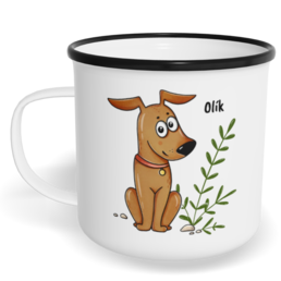 Hrnek plecháček s potiskem na míru - Pes