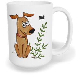 Hrnek klasický velký s vlastním potiskem - Pes