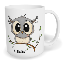 Hrnek klasický malý s vlastním potiskem - Sova