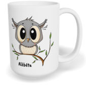 Hrnek klasický velký s vlastním potiskem - Sova
