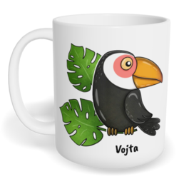 Hrnek klasický malý s vlastním potiskem - Tukan