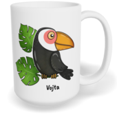 Hrnek klasický velký s vlastním potiskem - Tukan