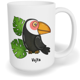 Hrnek klasický velký s vlastním potiskem - Tukan