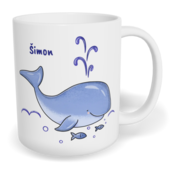 Hrnek klasický malý s vlastním potiskem - Velryba