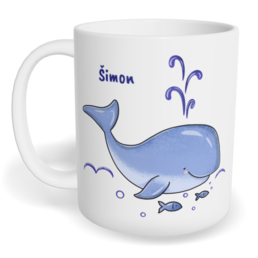 Hrnek klasický malý s vlastním potiskem - Velryba