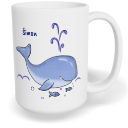 Hrnek klasický velký s vlastním potiskem - Velryba