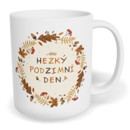 Hrnek klasický malý s vlastním potiskem - Hezký podzimní den