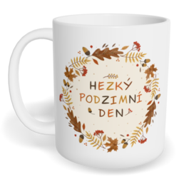 Hrnek klasický malý s vlastním potiskem - Hezký podzimní den