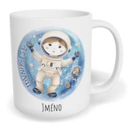 Hrnek klasický malý s vlastním potiskem - Astronaut