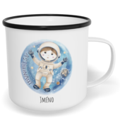 Hrnek plecháček s potiskem na míru - Astronaut