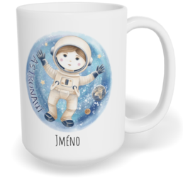 Hrnek klasický velký s vlastním potiskem - Astronaut
