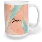 Hrnek klasický velký s vlastním potiskem - Watercolor růžová