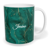 Hrnek klasický malý s vlastním potiskem - Watercolor zelená