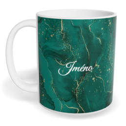 Hrnek klasický malý s vlastním potiskem - Watercolor zelená