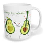 Hrnek klasický malý s vlastním potiskem - Lepší polovička