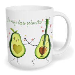 Hrnek klasický malý s vlastním potiskem - Lepší polovička