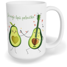 Hrnek klasický velký s vlastním potiskem - Lepší polovička