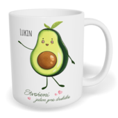 Hrnek klasický malý s vlastním potiskem - Avokádo kluk - párový