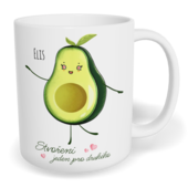Hrnek klasický malý s vlastním potiskem - Avokádo holka - párový