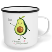 Hrnek plecháček s potiskem na míru - Avokádo kluk - párový
