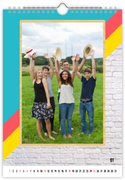 Fotokalendar nástenný mesačný na výšku z fotiek - Modern