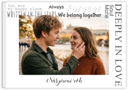 Fotokniha na šírku s pevnou väzbou a kvalitným papierom - Písmena