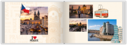 Fotokniha na šířku s pevnou vazbou a kvalitním papírem - Prague