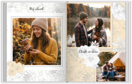 Fotokniha s pevnou väzbou - originálny darček! - Floral minimal