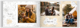 Fotokniha na šírku s pevnou väzbou a kvalitným papierom - Floral minimal