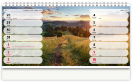 Stolní fotokalendář s vlastními jmény - Panorama