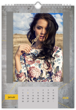 Fotokalendar nástenný mesačný na výšku z fotiek - Concrete