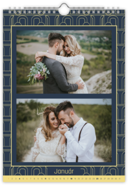 Fotokalendar nástenný mesačný na výšku z fotiek - Art deco