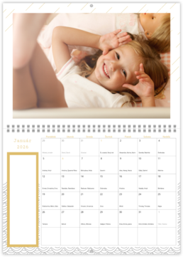 Nástenný plánovací fotokalendar - Minimal