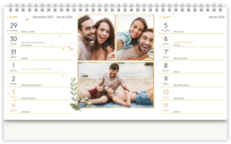 Stolní fotokalendář s vlastními jmény - Hexagon