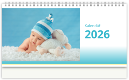 Stolní fotokalendář s vlastními jmény - Modrý