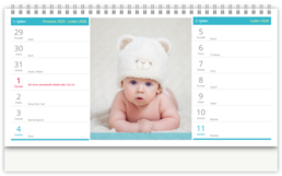 Stolní fotokalendář s vlastními jmény - Modrý