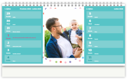 Stolní fotokalendář s vlastními jmény - Puntíky kluk