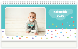 Stolní fotokalendář s vlastními jmény - Bodky chlapec