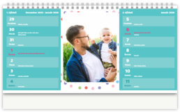 Stolní fotokalendář s vlastními jmény - Bodky chlapec