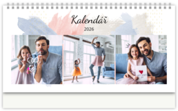 Stolní fotokalendář s vlastními jmény - Watercolor