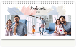 Stolní fotokalendář s vlastními jmény - Watercolor