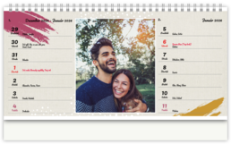 Stolní fotokalendář s vlastními jmény - Plátno