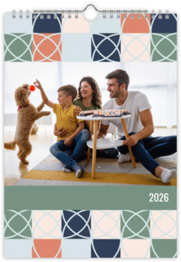 Fotokalendar nástenný mesačný na výšku z fotiek - Pattern