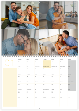 Nástěnný plánovací fotokalendář - Jemná jednoduchost