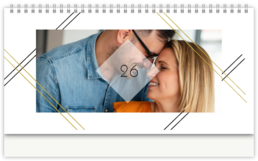 Stolní fotokalendář s vlastními jmény - Jemná jednoduchosť